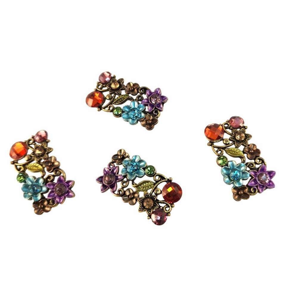 Vintage Style Floral Beads For Jewelry Making & Western Hat Decor - Colorful DIY
